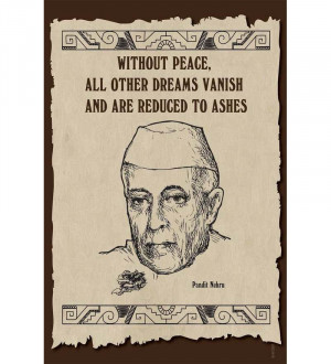 Shopisky Wall Sticker - Pandit Nehru'S Quotes On Peace And Growth