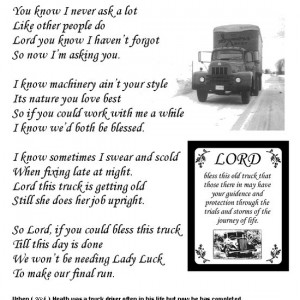 truck driver prayers poems