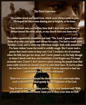 The Final Inspection - Author Unknown