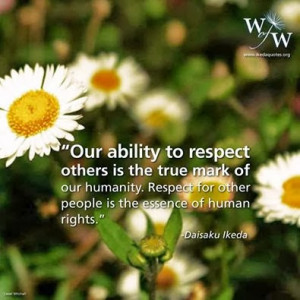 Respect for Others... quote by Daisaku Ikeda