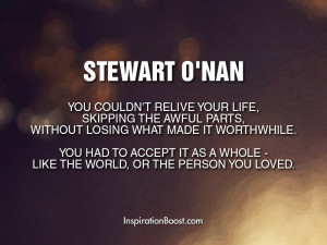 Stewart O’Nan – Acceptance Quotes