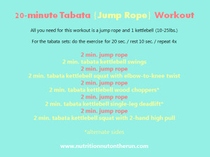 to jump rope for 2 minutes straight, you could also do the jumping ...
