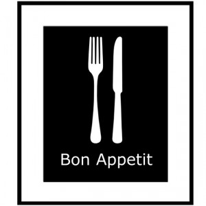 Bon Appetit - 11x14 Utensil Kitchen French Quote Print - Choose Your ...