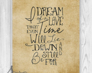 Dream of a Love Art Print, Practi cal Magic Movie Quote, Typography ...