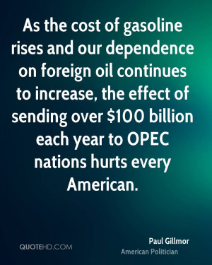... over $100 billion each year to OPEC nations hurts every American