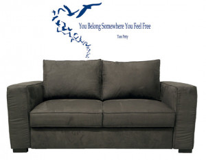 Wall Decals Quote You Belong Somewhere You Feel Free Birds Home Vinyl ...