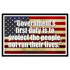 REAGAN: Government's first duty... QUOTE Small Pos Poster
