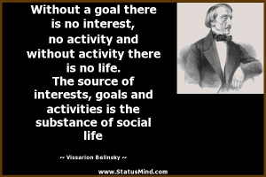 there is no interest, no activity and without activity there is no ...