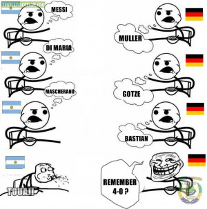 Germany trolling Argentina