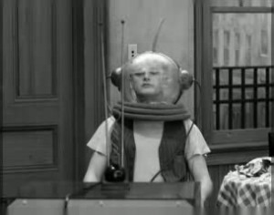 Official Captain Video Space Helmet On