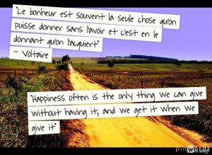 Quotes Voltaire In French ~ French quote of Voltaire about happiness ...