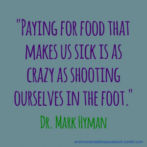 sick is as crazy as shooting ourselves in the foot.