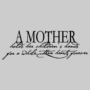 ... mother holds her children s hands wall quotes wall decals wall sayings