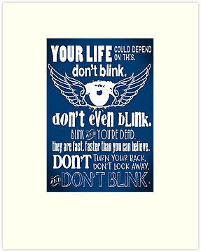 Doctor Who Inspired - Don't Blink Quote - Weeping Angels - Digital ...