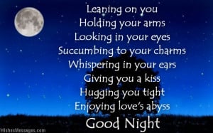 Romantic good night message poem to boyfriend from girlfriend