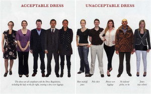 ... picture cards to help people dress properly for Lord's Cricket Ground
