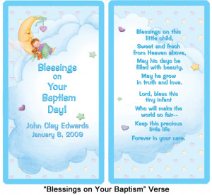 personalized remembrance of Baby's Baptism