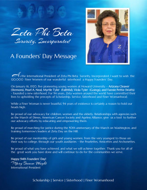 Zeta Phi Beta Founders Quotes A special founders' day
