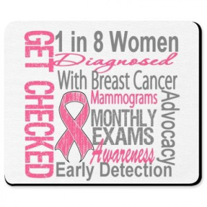 cancer quotes funny | Breast Cancer Get Checked Mousepad - Funny ...