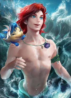 Amazing Artists Transforms Little Mermaid, Disney Princesses Into Boys