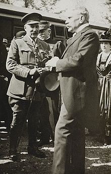 Sir Robert Borden (right) at the official opening of No. 6 Canadian ...