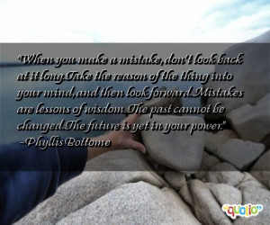 When you make a mistake, don't look