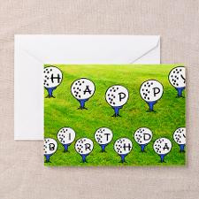 Golf Balls Happy Birthday card or ba Greeting Card for