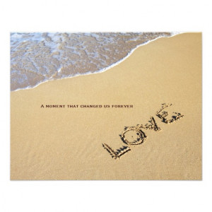 beach and love quote wedding invitation beautiful beach scene with ...