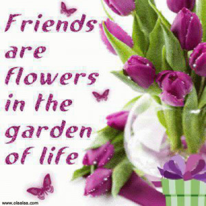 Nice Friendship Quotes-Friends are Flowers..