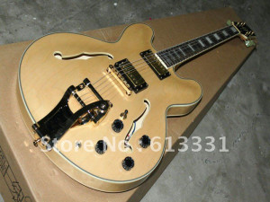 Custom ES 335 JAZZ GUITAR Hollow Body Electric Guitar with Bigsby OEM