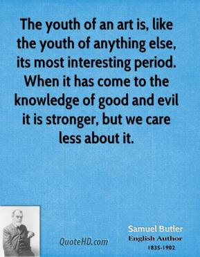... knowledge of good and evil it is stronger, but we care less about it