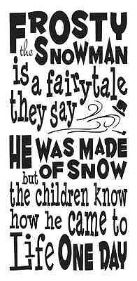 ... Holiday STENCIL**Frosty the Snowman**12x24 for signs crafts scrapbook