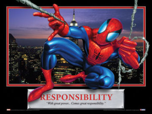 motivational spider man poster with great power comes great ...