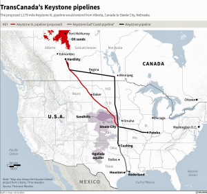 Proposed Keystone Pipeline Route Map
