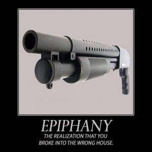 Weapon/Gun Quotes Cartoons Signs-epiphany-broke-into-wrong-house.jpg