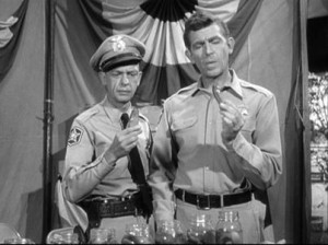Andy and Barney eating Aunt Bee's 
