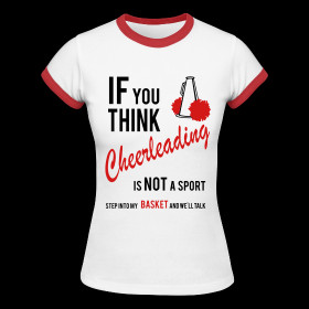 If You Think Cheerleading Juniors Ringer Shirt ~ 378
