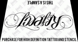 Loyalty Ambigram Tattoo Design