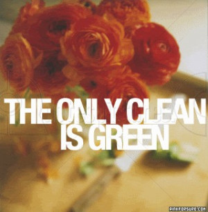 http://www.pics22.com/the-only-clean-is-green-action-quote/