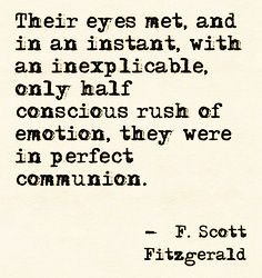 Scott Fitzgerald quote.