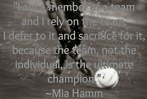 Soccer Quotes Mia Hamm Play For Her Mia hamm quote