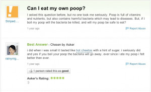 Can I eat my own poop?