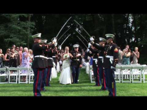 Only the bridal couple may pass under the arch. The recessional ...