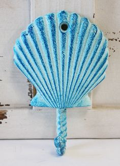 California Seashell Company Retail - Iron Blue Scallop Seashell Hook ...