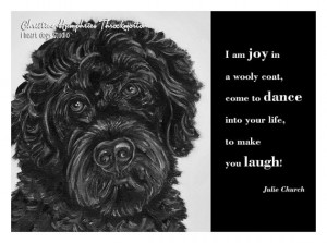 NEW Dog quote card: Portie / Julie Church wisdom
