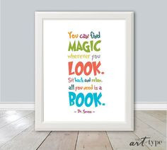 ... dr seuss reading print instant download 8x10 printable reading quotes
