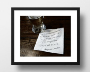 Literary Photography, Raymond Chand ler Quote, Art Print, Color ...