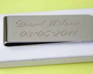 lot of 8 personalized money clips custom engraved money clips custom ...