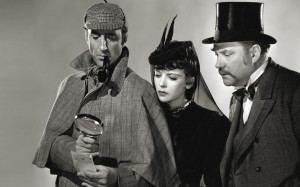 Basil Rathbone, Ida Lupino and Nigel Bruce in the 1939 film The ...