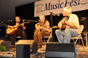 Doc Watson And His Grandson Richard Left Perform With Family picture
